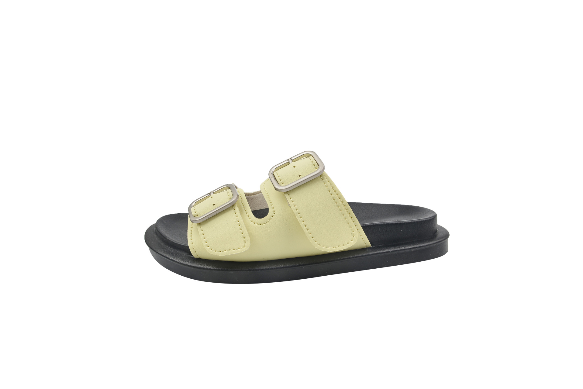 Nuevo slip-on zapatillas de primavera para mujer Plataforma de nicho moda al aire libre zapatillas perezosas hebilla de cinturón casual