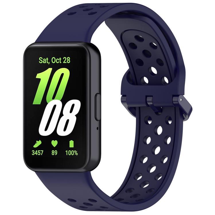 xDfind Color Buckle Solid Color Transpirable Silicone Bracelet para Samsung Galaxy Fit3