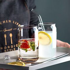 Gaopeng シリコーンガラスコーラストローカップ水出しカップ家庭用インターネット有名人水カップ木製蓋クリエイティブ高温耐性ミルクカップ