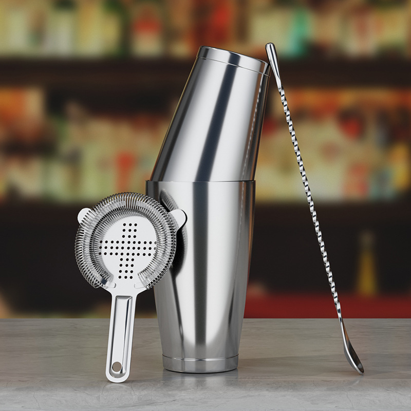 Acero inoxidable Boston blender bar shaker shaker set cross border set image 11
