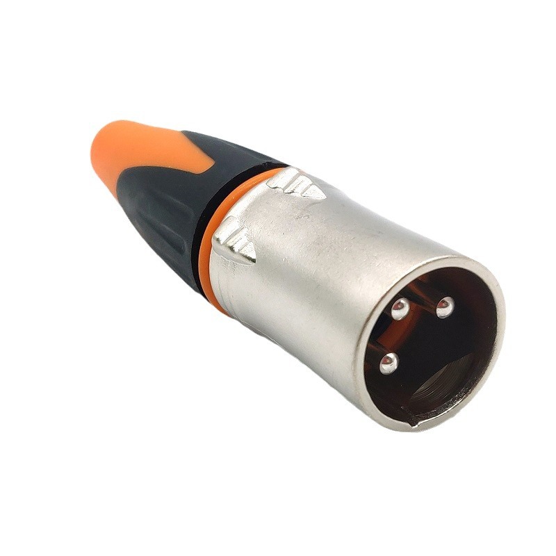防水卡侬头3PIN公头IP67  麦克风话筒调音台插头 XLR平衡卡农头
