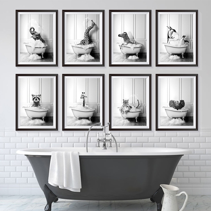 10g Weight Mural Home Textiles & Decor Type Canvas Material Animal Pattern Casual, Elegant Style Casual Elegant Animal Canvas Mural Wall Art 无