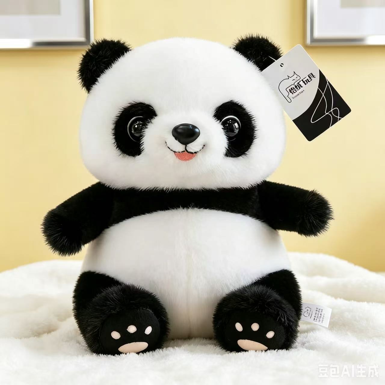 Cute panda muñeca peluche Sichuan panda gigante muñeca colgante creativo regalo hecho a mano logotipo al por mayor