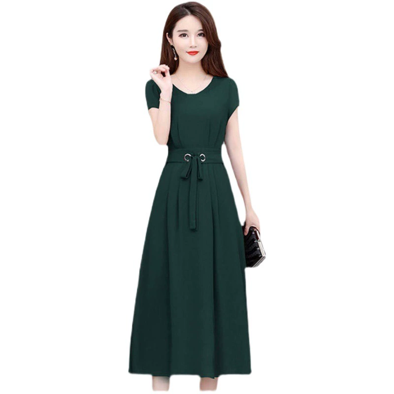 Черное платье Кружева Ретро плюс размер женские летние длинные пухленькие девушки тонкий корейский стиль живота покрытие юбки-трапеции оптом