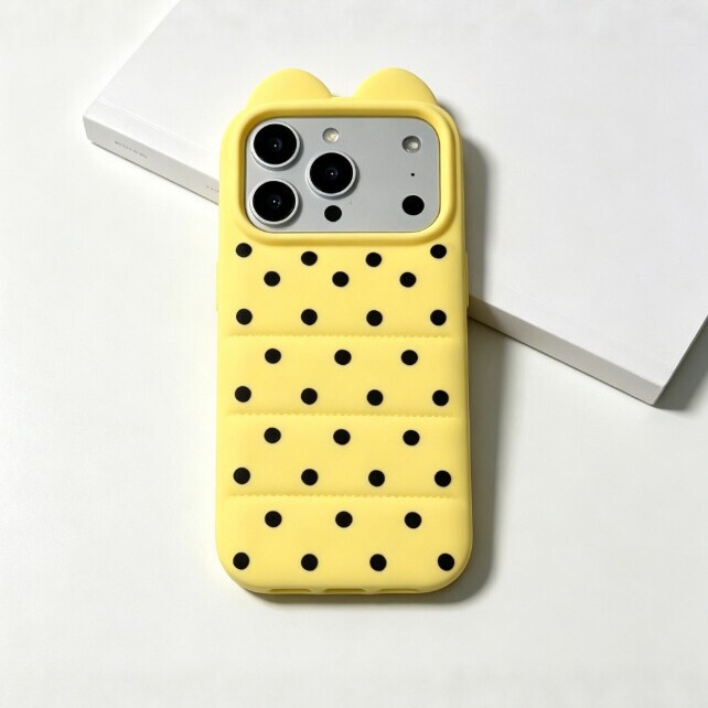 Simple cat-ear polka dot case suitable for Apple 1716/15/14promax phone case 12/11 soft case XR/XSmax Simple cat-ear polka dot case suitable for Apple 1716/15/14promax phone case 12/11 soft case XR/XSmax