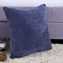 D61H批发玉米绒灯芯绒沙发抱枕床上靠垫套子含芯大号办公靠枕60方