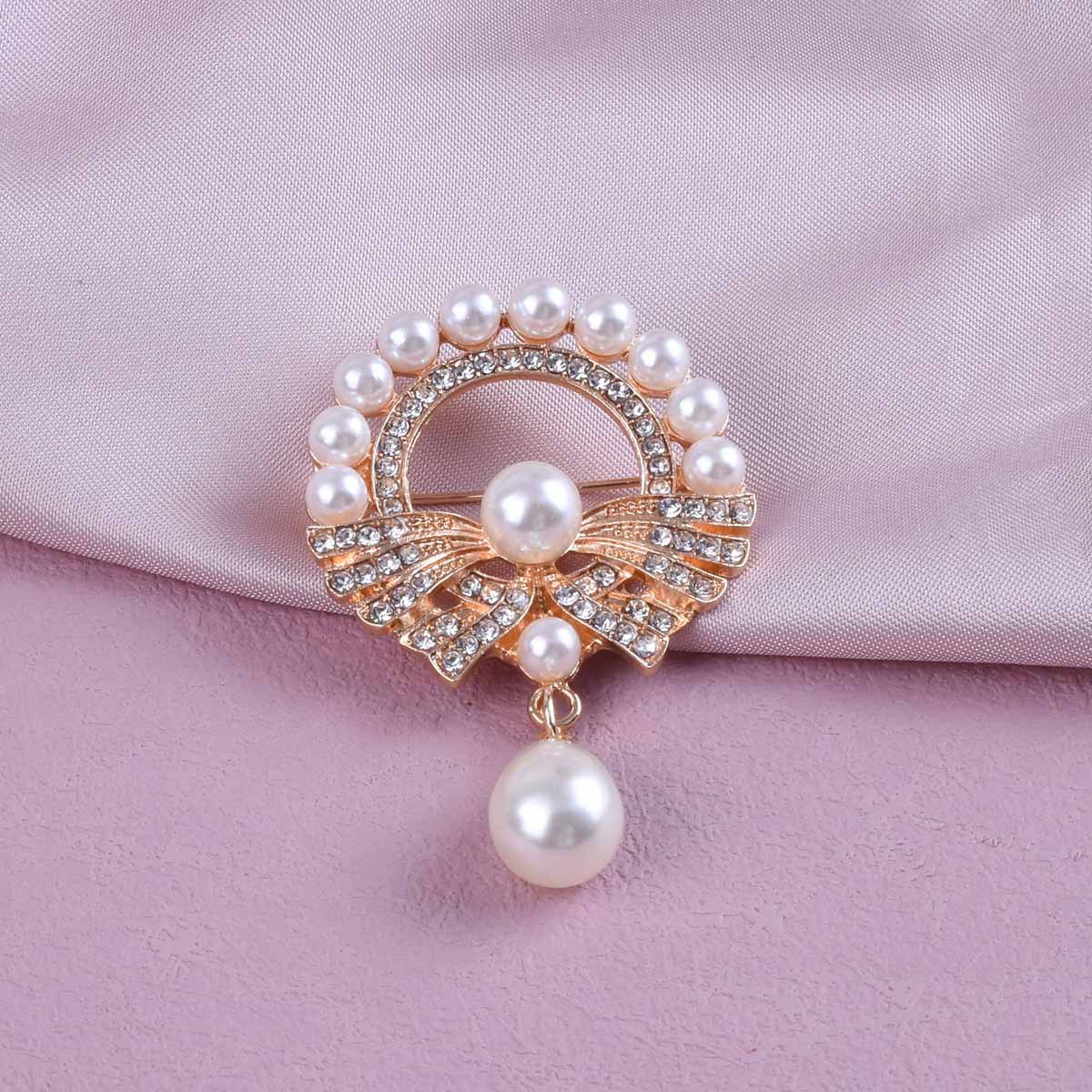 Spilla con perle da donna elegante accessorio di lusso_voghion.com