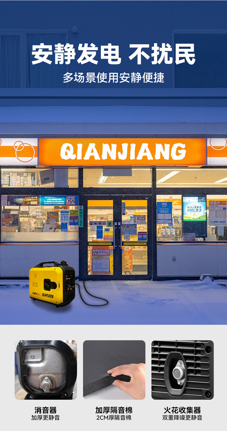 New Energy Vehicle 3.5Kw Factory Direct 220V Portable Generator for New Energy Vehicles/Camping/Household Use/Construction