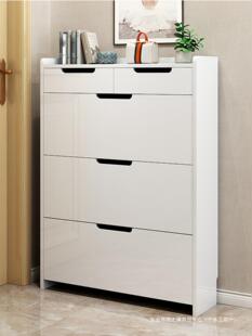 Modern Simple Shoe Cabinet Home Door Ultra-thin 17cm Tucker Shoe Cabinet Narrow Hall Cabinet White Large Capacity Storage Artifact