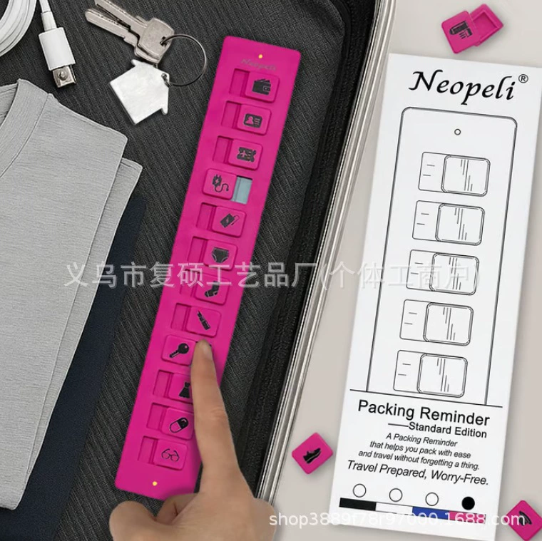 Напоминание о трансграничной упаковке — многоразовый лист напоминания о пунктах контрольной таблицы для путешествий