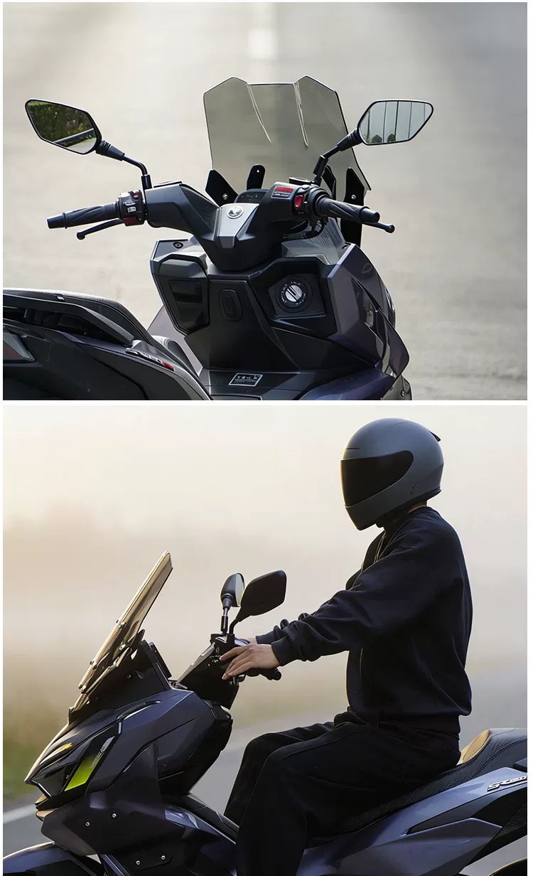 Rider Bull is suitable for the modification of the blackened front windshield and rain shield accessories for the Wuji Winglong SR150R racing motorcycle