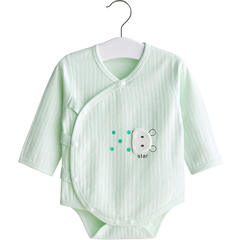 Mameluco para bebé de primavera, otoño y verano, de algodón puro, manga larga, triangular, ropa para recién nacidos, unisex, mono para bebé