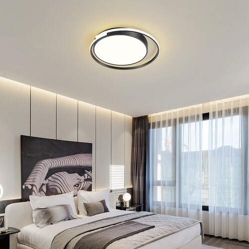 Main Bedroom LED Ceiling Lamp: Simple Modern Gold Round Creative Personal Warm Romantic Luxury Room Lamp