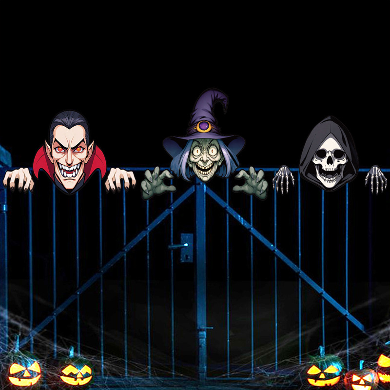 中空板插牌万圣节女巫庭院插牌定制万圣节地插牌跨境