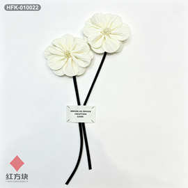 粉色蝴蝶结立体花 钉珠水钻缎带 童装公主裙装饰服装辅料 HFK-010