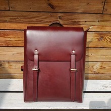 真皮男女包手工头层植鞣牛皮双肩包背包大容量多功能款包撞色设计