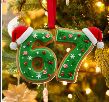 Ventas transfronterizas calientes seisseven67 seis siete decoraciones de Navidad acrílicas decoración divertida