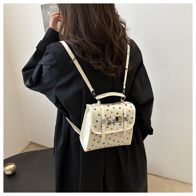 Cute cartoon Dachshund backpack for women 2024 new multi-functional bag, fashionable commuting single-shoulder crossbody small square bag undefined