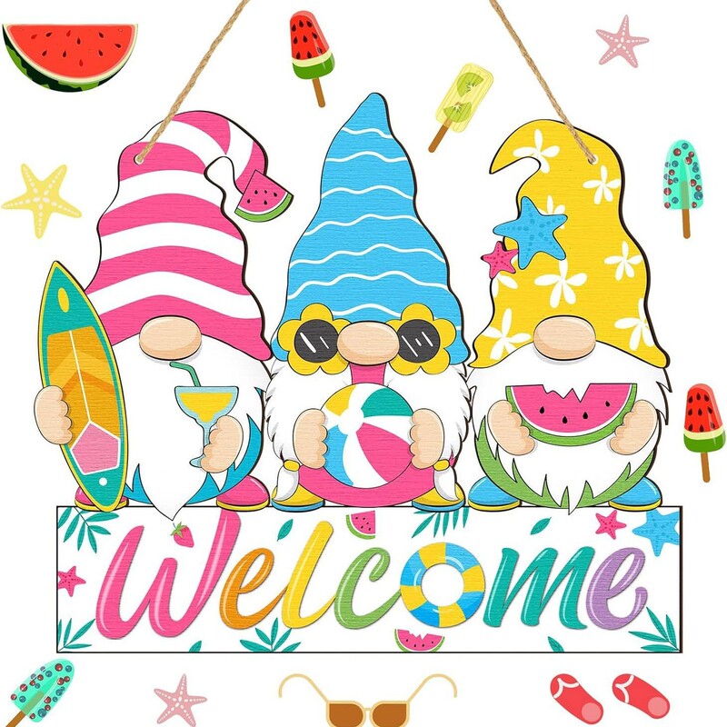 dwarf wooden hanging door logo hanging doorplate decoration watermelon front door porch farmhouse outdoor home decoration