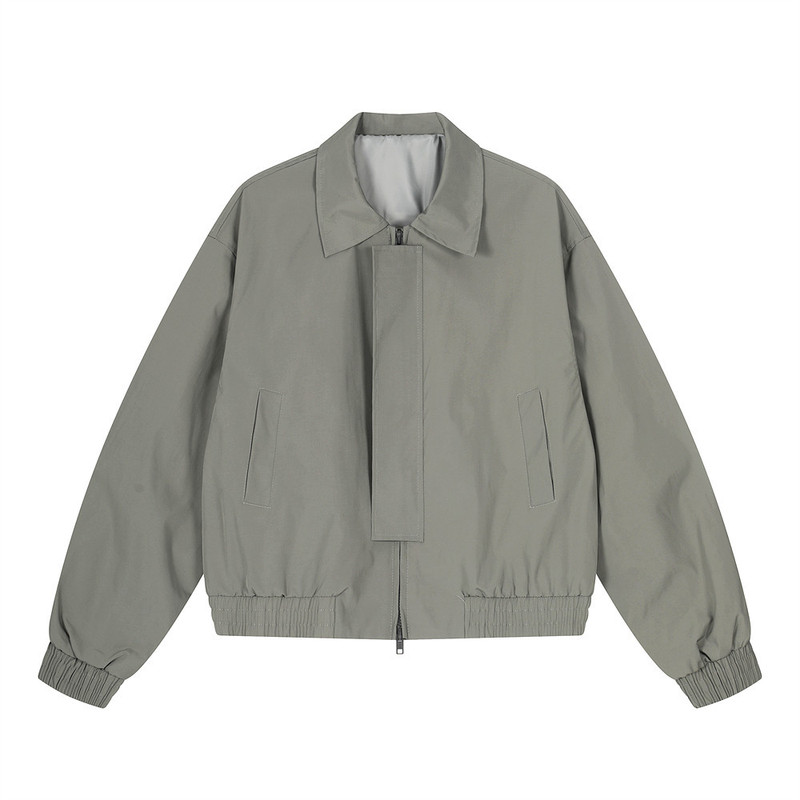 Retro American Workwear Casual Jacket Men's Trendy Brand Pleated Design Two-Way Zipper Pilot Autumn Retro American Workwear Casual Jacket Men's Trendy Brand Pleated Design Two-Way Zipper Pilot Autumn