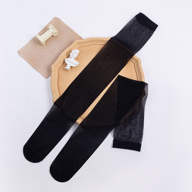 Calcetines delgados de las mujeres del verano sobre la rodilla transparente en blanco y negro sexy pierna que forma calcetines estilo JK color sólido ins moda estudiante Calcetines