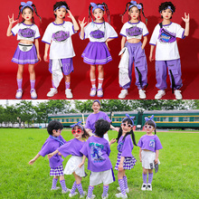 六一儿童节啦啦队演出服幼儿园班服小学生男童街舞爵士舞表演服望