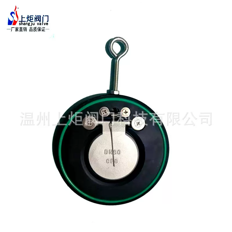 碳钢对夹式止回阀H74XWCB逆止阀弹簧单向阀氟橡胶密封防逆流