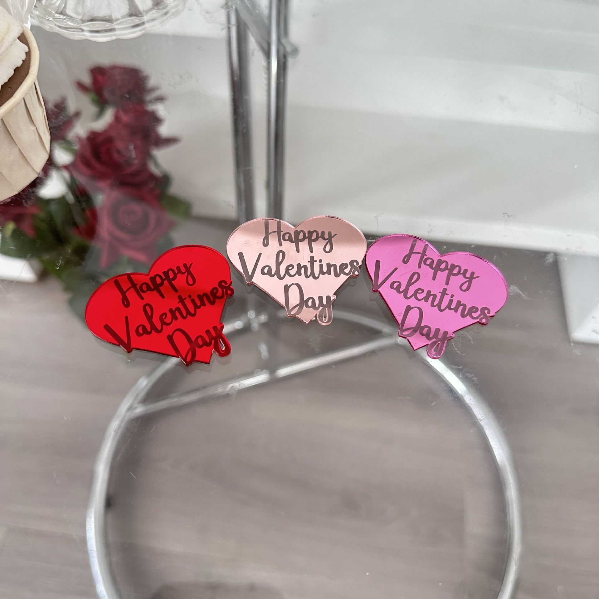 Valentine's Day Simple Style Classic Style Letter Heart Shape Plastic Holiday Daily Cake Decorating Supplies display picture 5