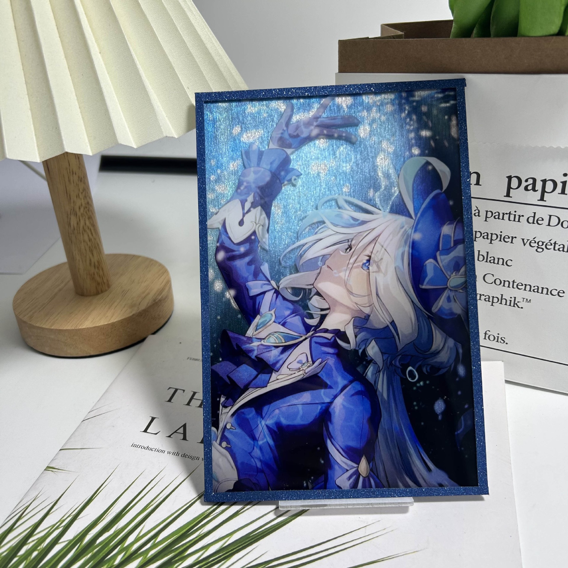 Customized acrylic color paper anime merchandise, double-shine transparent cards, 2D custom designs, high-transparency bookmarks and postcards