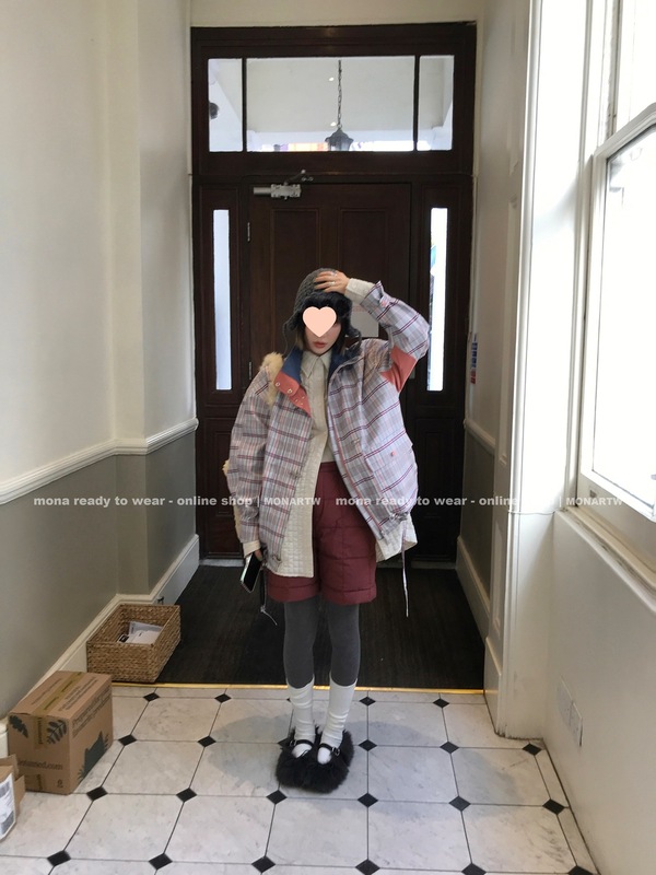 MONA 复古格纹印花 宽松休闲长袖上衣外套女小个子 2025秋季新款|undefined