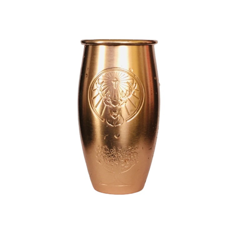 Taza de aluminio transfronteriza vino extranjero taza de aluminio metal cola cerveza taza de lanzamiento eléctrico para colorear Copa curling copa de forma especial copa de cóctel