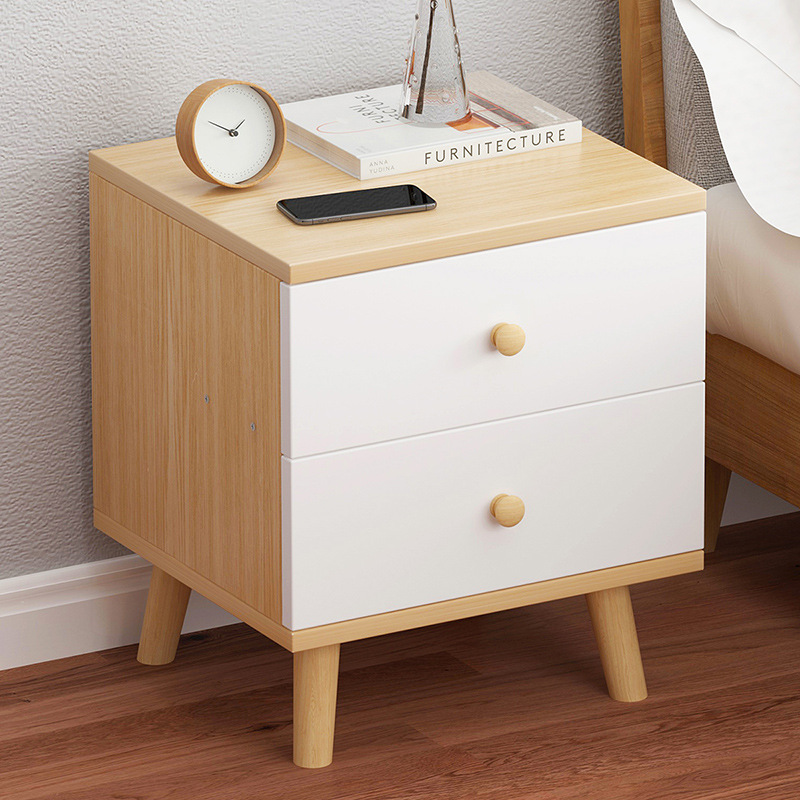 Bedroom Bedside Table Light Luxury Modern Simple High-rise Small Cabinet with Drawdown Large Capacity Storage Cabinet Simple Storage Cabinet