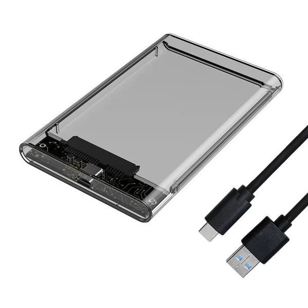 Gray transparent USB3.1 SATA serial port