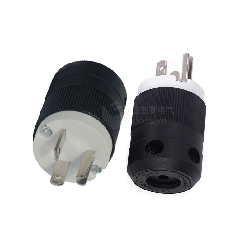 供应UL标准美标组装插头 NEMA 5-20美式明装工业插头 20A125V