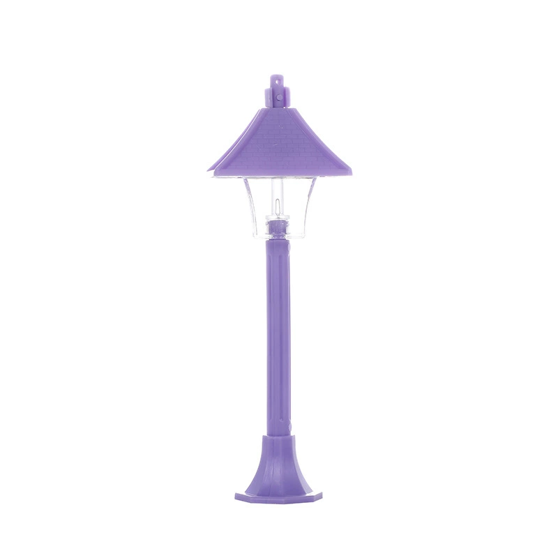 Two-color LED small street light spot micro landscape model light plastic street light small ornaments moss succulent plant sway