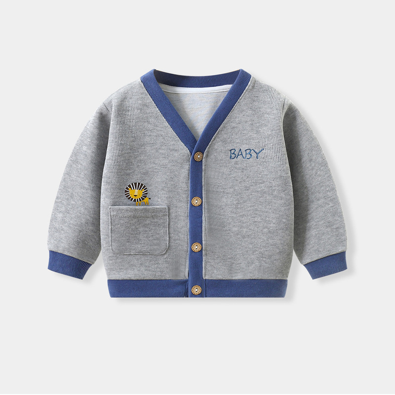 Children's Knitted Cardigan Autum New Baby Outwear Korean Style Boys' Clothes Girls and Children's Clothing Wholesale Dropshipping