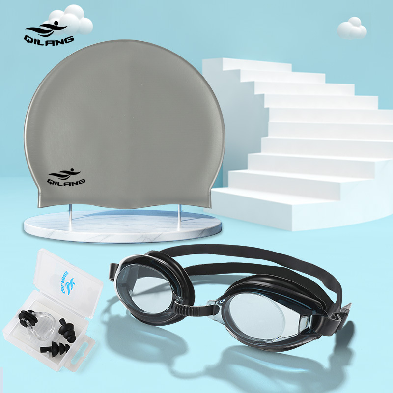 블랙 PE 지퍼 백 실버 실리콘 캡 귀마개