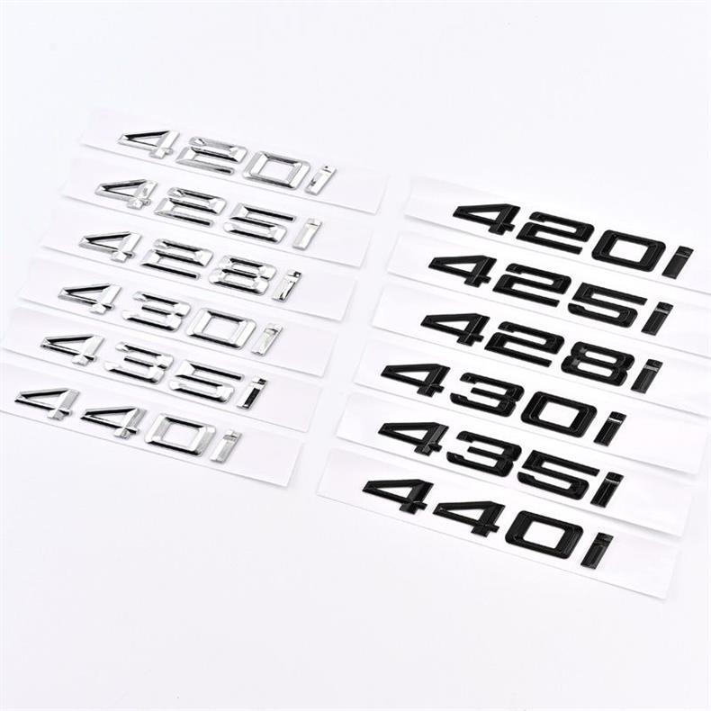 Old model BMW 420i car stickers, 425i lettering, 428i rear emblem, 435i displacement badge, 440i car emblem, modification