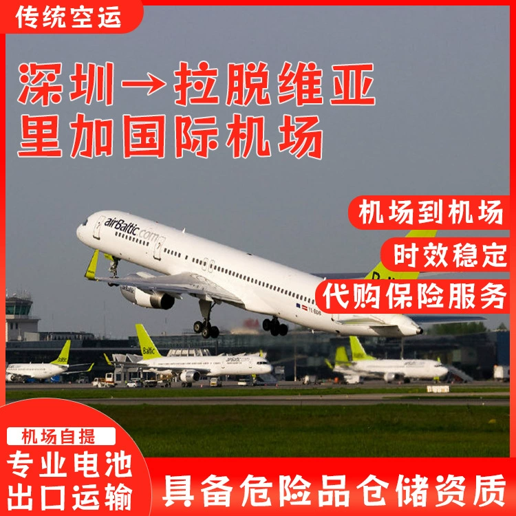 Литий-железо-фосфатные батареи для электромобилей Шэньчжэнь по воздуху в Международный аэропорт Рига в Латвии