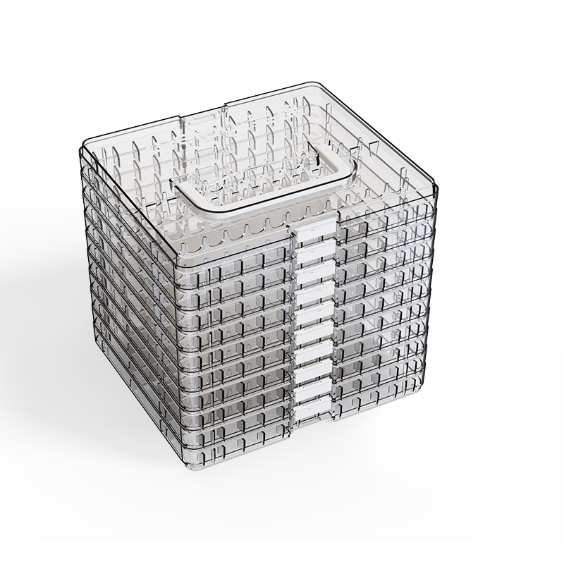 Caja de almacenamiento acrílico de tipo líquido directo para escritorio de gran capacidad especial portátil estratificado image 13