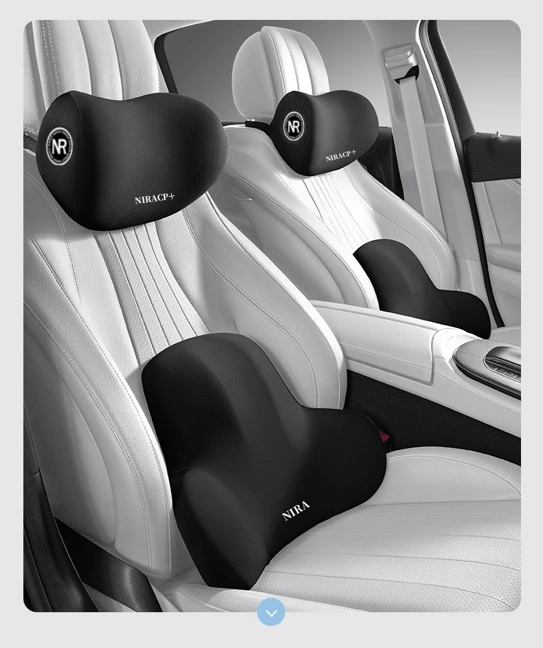 Car headrest car pillow car driving seat memory foam waist protection car pair of car pillow neck pillow