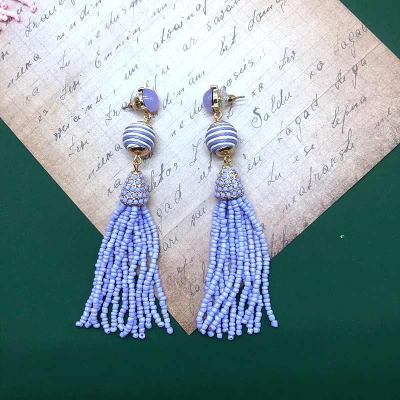 Fashion Miyuki Beads Tassel Earrings Wholesale display picture 6