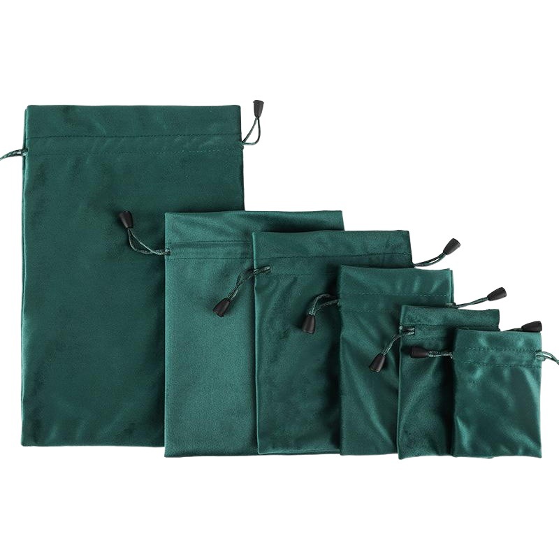Bolsa de terciopelo de alta gama bolsa de cordón con cordón de joyería bolsa de la suerte bolsa de almacenamiento de perfume cosmético bolsa pequeña a prueba de polvo de terciopelo