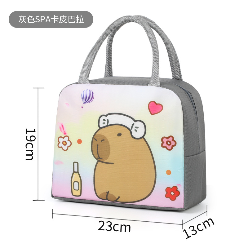 Bonita bolsa de almuerzo de dibujos animados portátil con bolsa de almuerzo bolsa de aislamiento térmico para el trabajo y la escuela bolsa de almuerzo bolsa de viaje lindo divertido