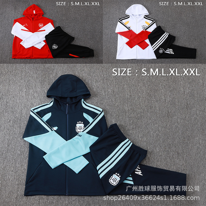 High-End Version of the Same Style as the Stars' Autumn and Winter Pullover Hooded Pink Royal m Retro Embroidered Fleece Sweatshirt Set Football Jersey