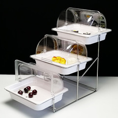 4TXN wholesale three-tier fruit plate with shelf European transparent fruit plate stand cake plate snack buffet plate afternoon