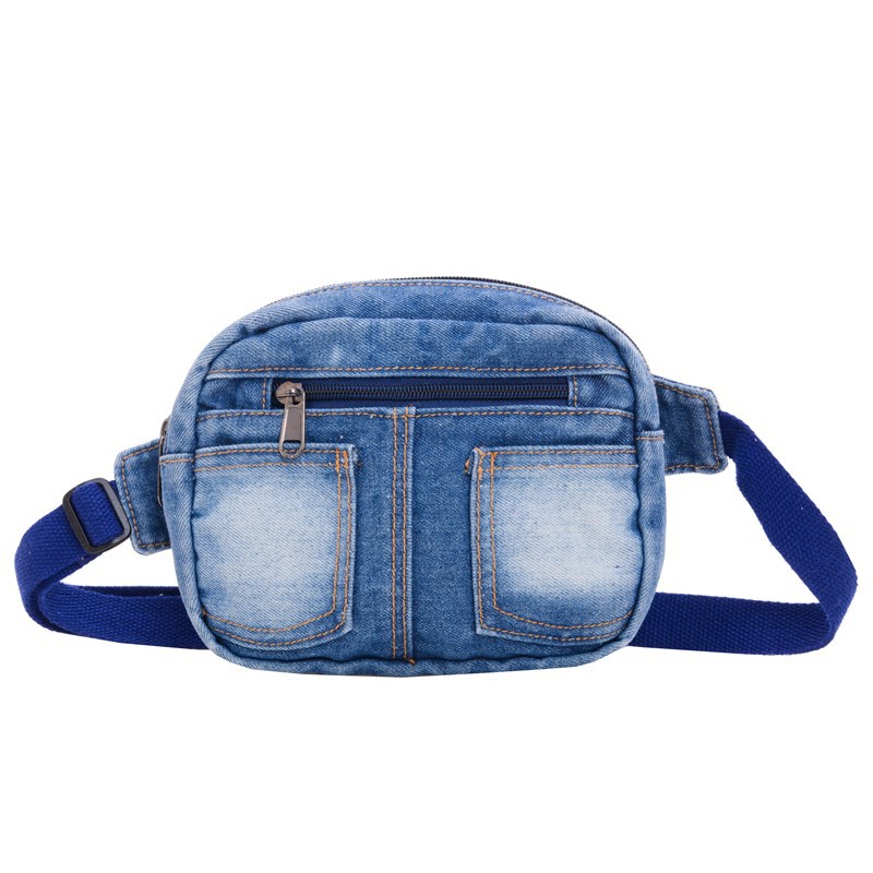 Bolsas de pecho coreanas jeans extranjeros para niños y niñas, bolsas de hombro casuales para padres e hijos 2025, bolsas de cambio para niños.