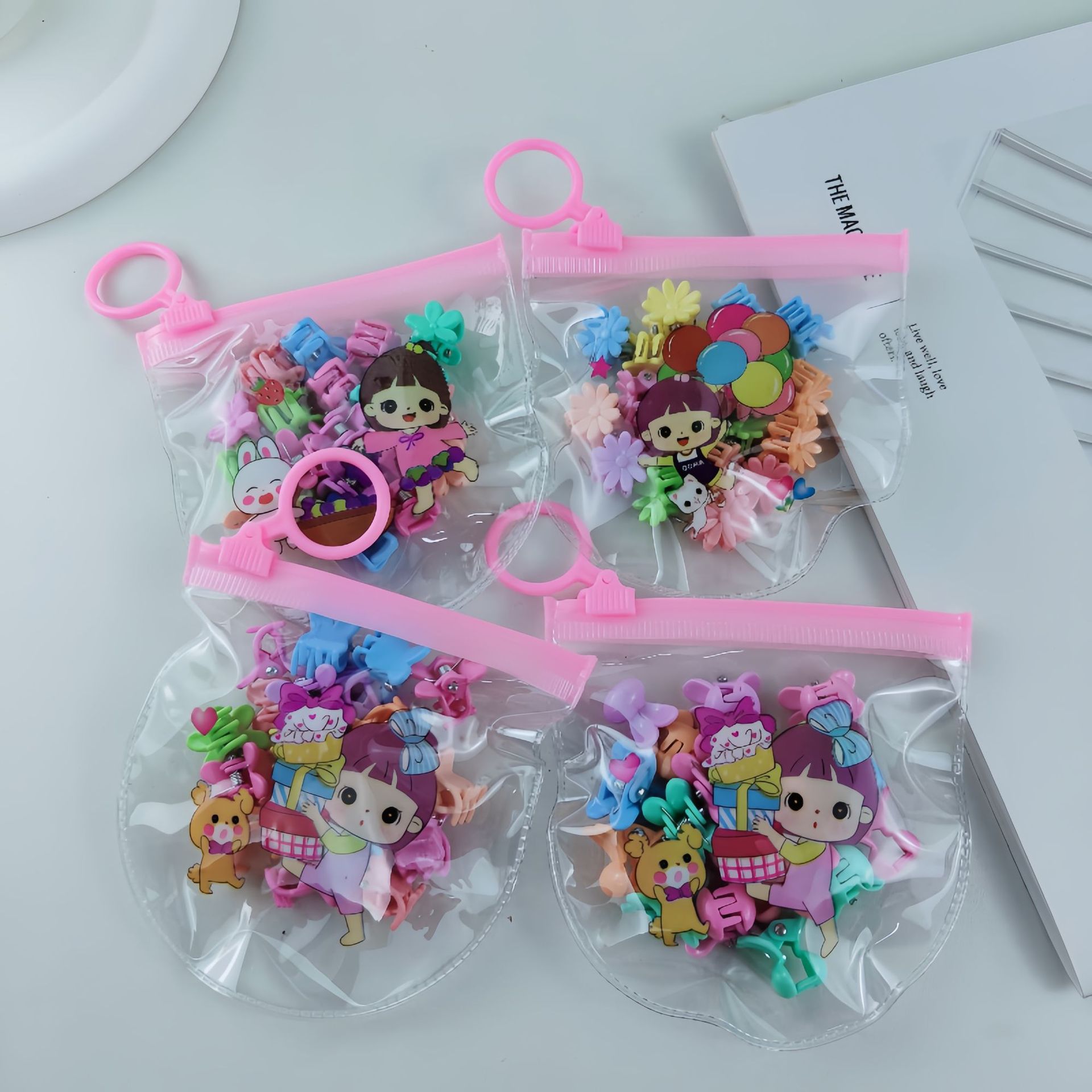 20 bolsas pequeñas pinzas de agarre mini exquisitas pinzas de cabello laterales pequeñas pinzas de cabello color caramelo pinzas de cabello flores pequeñas pinzas de frangeas de color