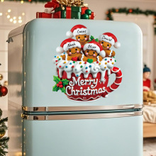 圣诞风冰箱装饰贴纸pvc自粘姜饼人茶杯玻璃窗装饰贴饰墙贴贴花