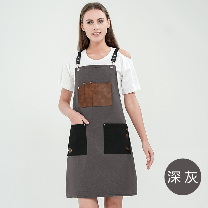 Delantal de lona gruesa de Amazon con correas ajustables para barbacoa, reparación de automóviles, mecánico, peluquero, delantal de trabajo con herramientas